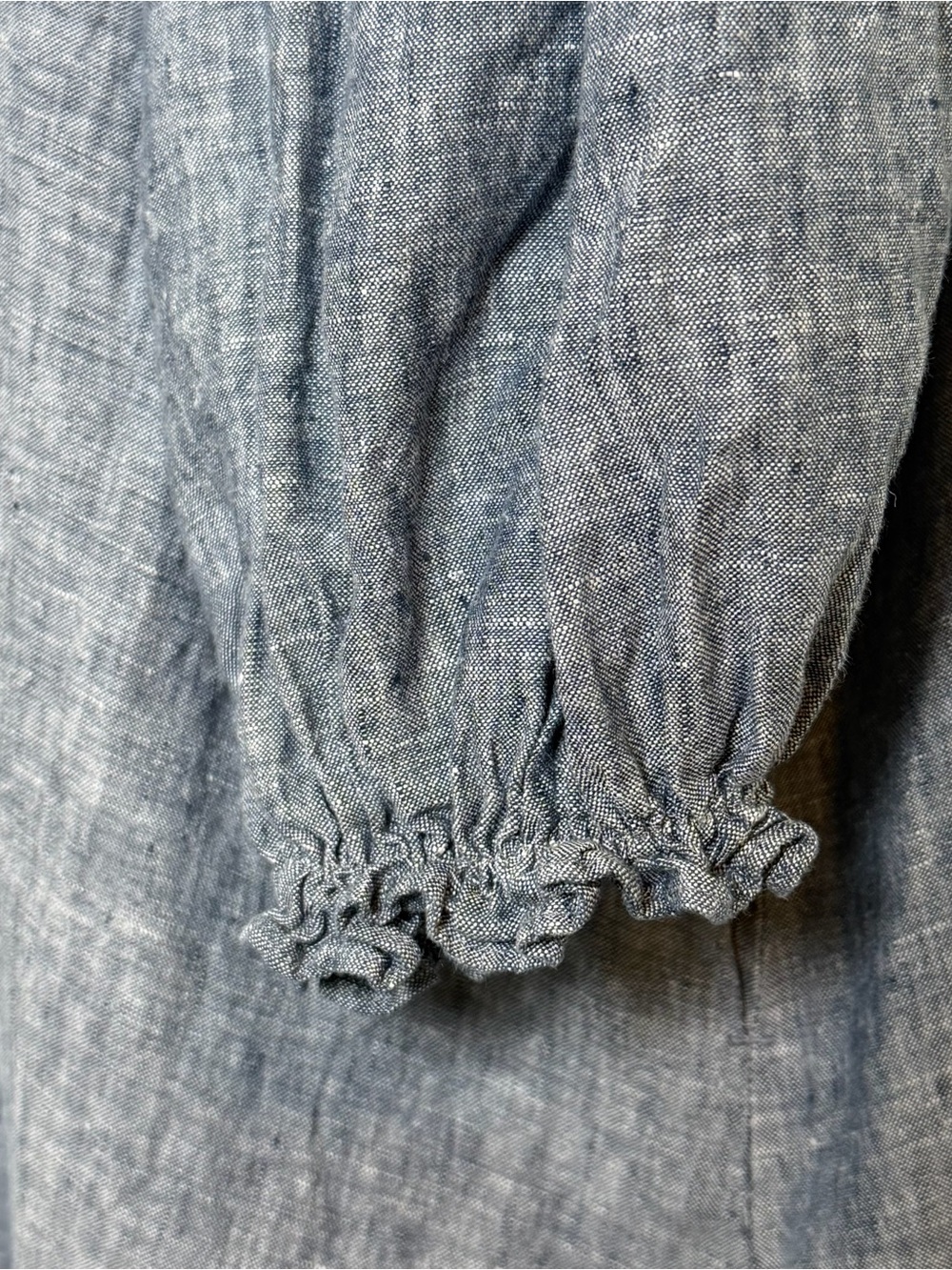 Lake Milly One Shoulder 100% Linen Midi Dress Medium Navy Oversized Pockets - Picture 11 of 12